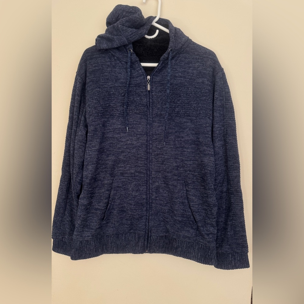 Men's Navy Blue Zip-Up Hoodie